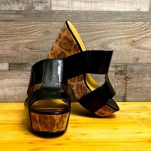 Nine West cork wedge sandals